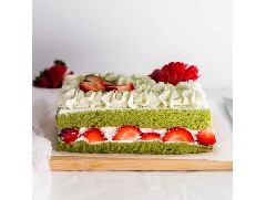 簡單又美味的抹茶草莓裸蛋糕！